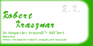 robert krasznar business card